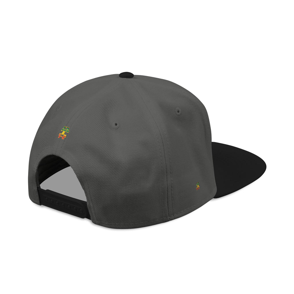 Rasta Embroidered Snapback Hat – Colorful Reggae Leaf Design