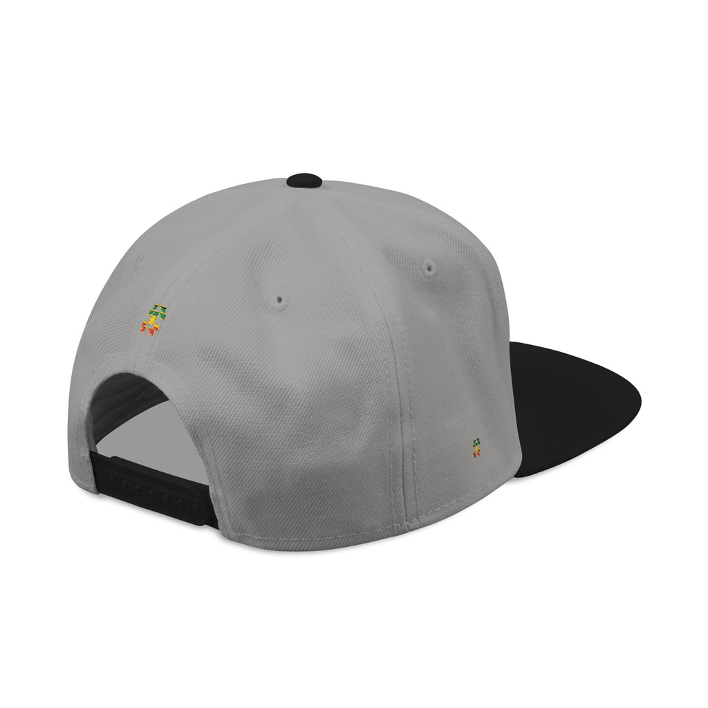 Rasta Embroidered Snapback Hat – Colorful Reggae Leaf Design