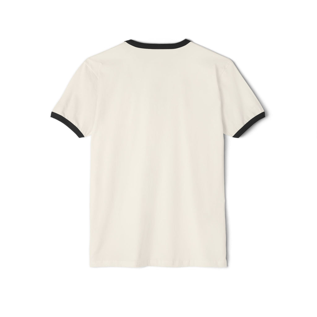 Ringer T-Shirt with Amharic 'ዶክ ጋር' Script — Minimal Ethiopian Pride Tee