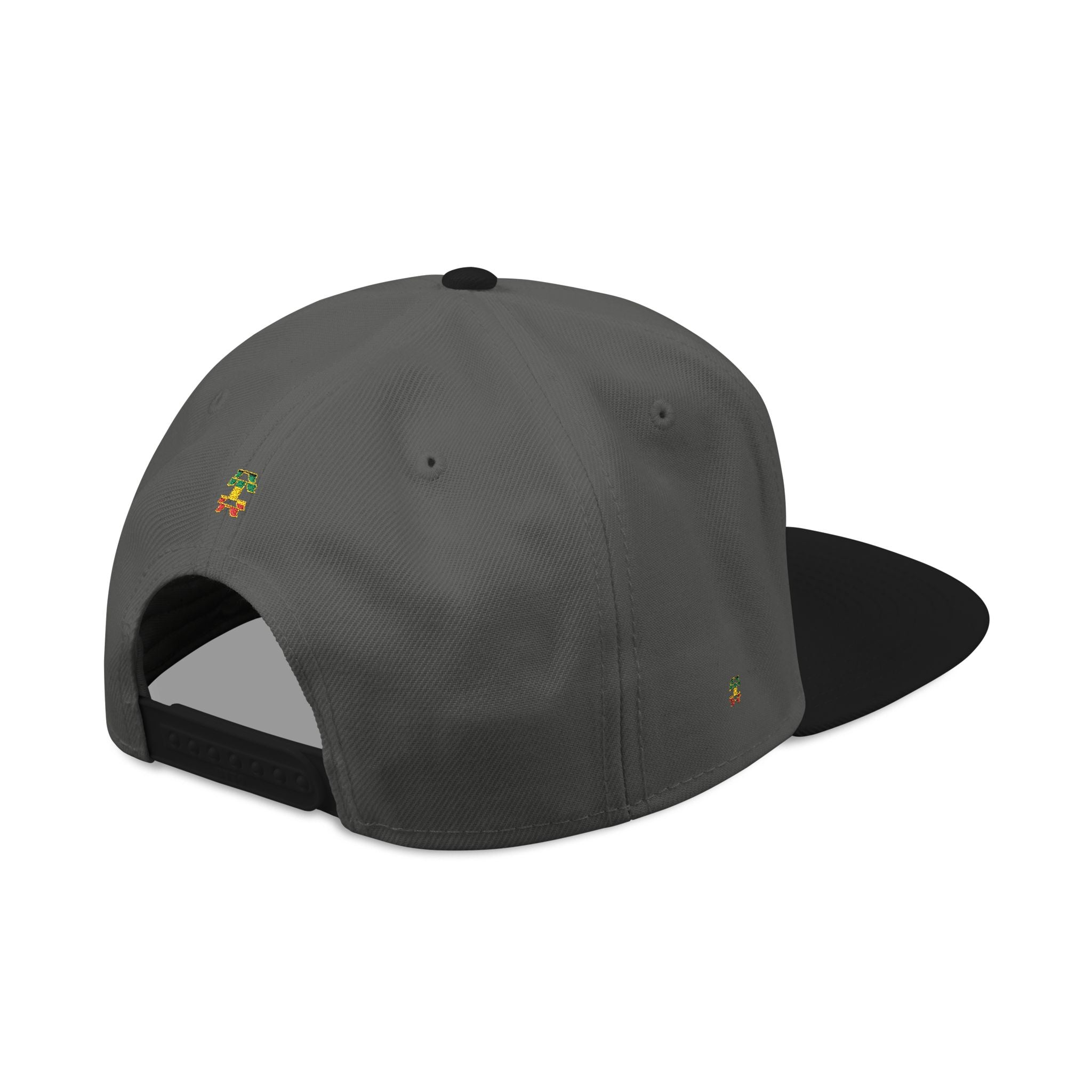 Rasta Embroidered Snapback Hat – Colorful Reggae Leaf Design